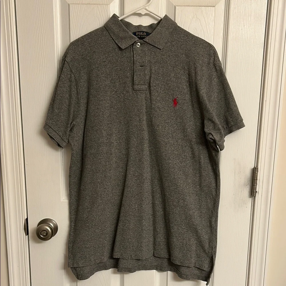 Polo by Ralph Lauren Gray Classic Short Sleeve Cotton Polo Shirt Size Large